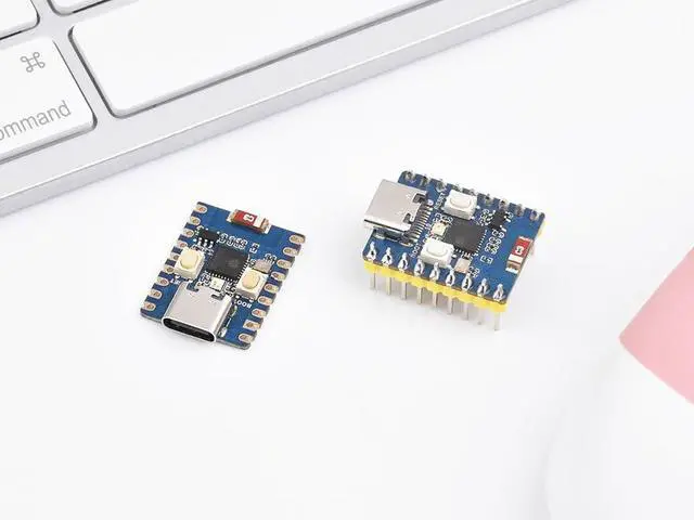 Alt view image 7 of 7 - ESP32-C3 Mini Development Board with Pre-Soldered Header with 2.4GHz Wi-Fi,Bluetooth 5 Support,Based on ESP32-C3FN4 Single-core Processor,160MHz Running Frequency, USB Type-C Port