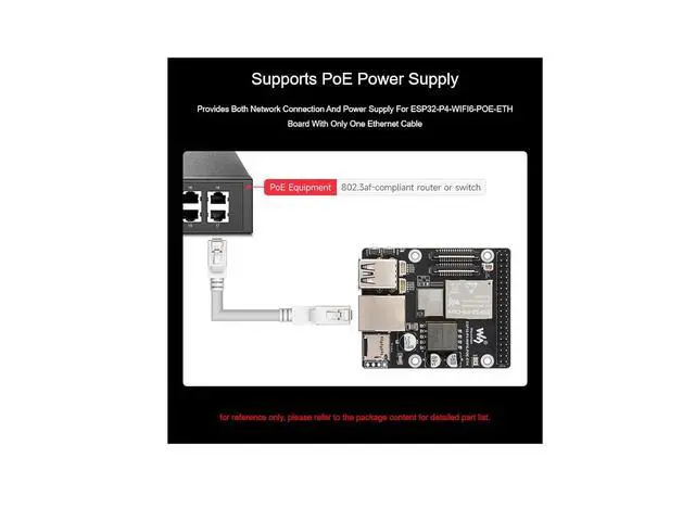 Alt view image 4 of 7 - ESP32-P4-WIFI6-POE-ETH Development Board Based On ESP32-P4 and ESP32-C6 Supports Wi-Fi 6 and Bluetooth 5 (LE),Supports PoE Power Supply,Supports AI Speech Interaction