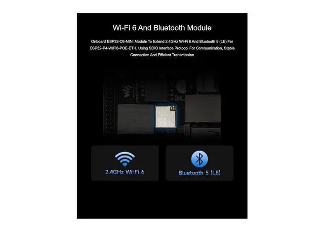 Alt view image 5 of 7 - ESP32-P4-WIFI6-POE-ETH Development Board Based On ESP32-P4 and ESP32-C6 Supports Wi-Fi 6 and Bluetooth 5 (LE),Supports PoE Power Supply,Supports AI Speech Interaction