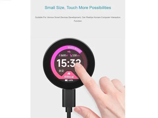 Alt view image 3 of 6 - RP2350 MCU Board with 1.28inch Round Touch LCD with Metal Case,240×240 Pixels 65K Color IPS Display,6-axis SensorDual-core & Dual-Architecture Design