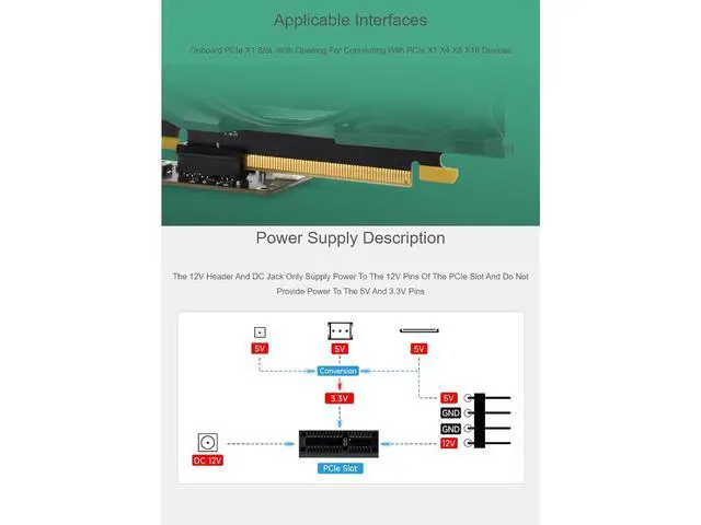 Alt view image 3 of 7 - PCIe FFC Connector to Standard PCIe x1 Slot Adapter Expansion Board (C) for Raspberry Pi,Compatible with PCIe X1, X4, X8, and X16 Interface Devices
