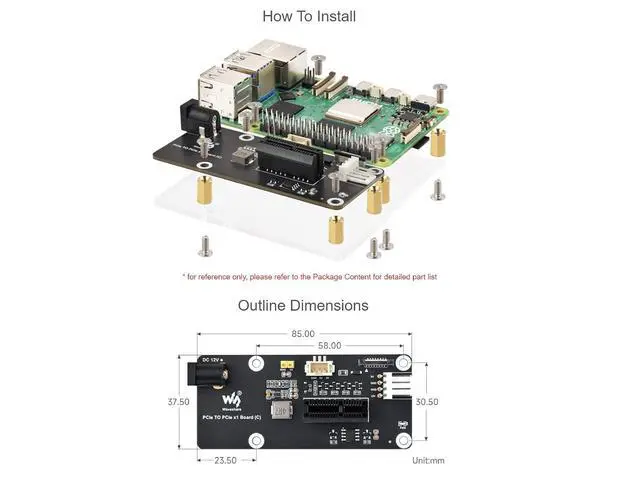Alt view image 4 of 7 - PCIe FFC Connector to Standard PCIe x1 Slot Adapter Expansion Board (C) for Raspberry Pi,Compatible with PCIe X1, X4, X8, and X16 Interface Devices