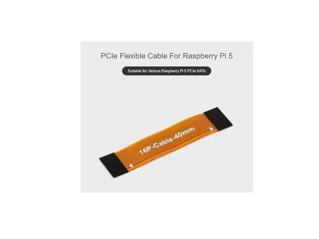 Alt view image 4 of 6 - PCIe Flexible Cable 40mm for Raspberry Pi 5, Compatible with PCIe to 2-CH M.2 HAT+,PCIe to ETH M.2 HAT+,PCIe to M.2 Board (D)