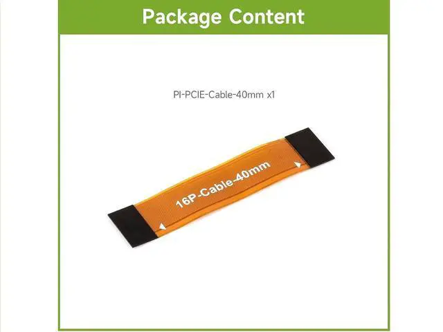 Alt view image 6 of 6 - PCIe Flexible Cable 40mm for Raspberry Pi 5, Compatible with PCIe to 2-CH M.2 HAT+,PCIe to ETH M.2 HAT+,PCIe to M.2 Board (D)