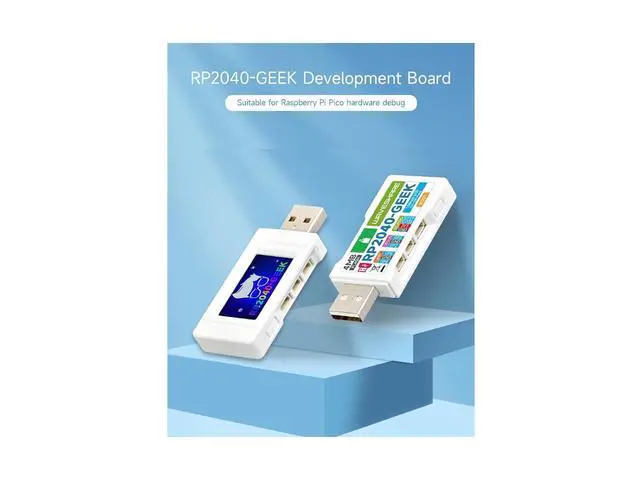Alt view image 2 of 7 - RP2040 Geek Development Board Based On RP2040 Microcontroller with 1.14inch 65K Color LCD and White Plastic Case,USB Debugging Downloader,Suitable for Raspberry Pi Pico Hardware Debug