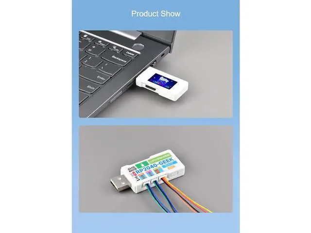 Alt view image 5 of 7 - RP2040 Geek Development Board Based On RP2040 Microcontroller with 1.14inch 65K Color LCD and White Plastic Case,USB Debugging Downloader,Suitable for Raspberry Pi Pico Hardware Debug