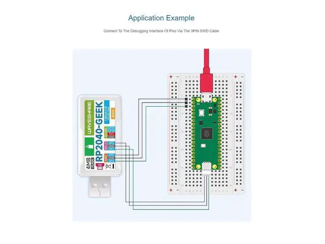 Alt view image 6 of 7 - RP2040 Geek Development Board Based On RP2040 Microcontroller with 1.14inch 65K Color LCD and White Plastic Case,USB Debugging Downloader,Suitable for Raspberry Pi Pico Hardware Debug