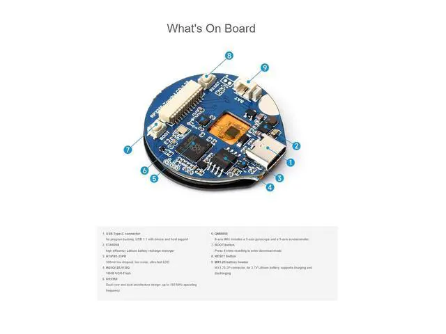 Alt view image 4 of 6 - RP2350 MCU Board with 1.28inch Round Touch LCD with Metal Case,240×240 Pixels 65K Color IPS Display,6-axis SensorDual-core & Dual-Architecture Design