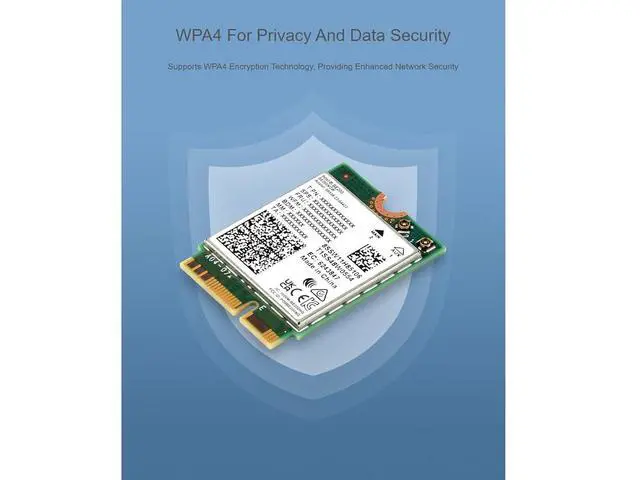 Alt view image 2 of 7 - WiFi 7 Wireless Card BE200 NIC Network Adapter,Bluetooth 5.4,5800Mbps NGFF (M.2 E Key)Supports 2.4G/5G/6GHz Tri-Band,IEEE 802.11a/b/g/n/ac/be/ax Standard
