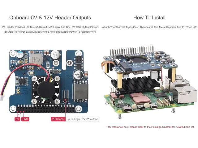 Alt view image 6 of 7 - PCIe to M.2 Adapter with PoE HAT for Raspberry Pi 5,Supports NVMe Protocol M.2 SSD 2230/2242,Supports IEEE 802.3af/at Network Standard