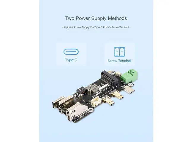 Alt view image 3 of 7 - PCIe to M.2 Multifunctional Adapter Compatible with Raspberry Pi 5,for NVMe Protocol M.2 Solid State Drive,Compatible with 2230/2242 Size M.2 Solid State Drives