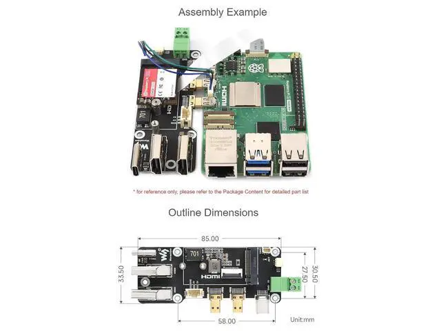 Alt view image 7 of 7 - PCIe to M.2 Multifunctional Adapter Compatible with Raspberry Pi 5,for NVMe Protocol M.2 Solid State Drive,Compatible with 2230/2242 Size M.2 Solid State Drives