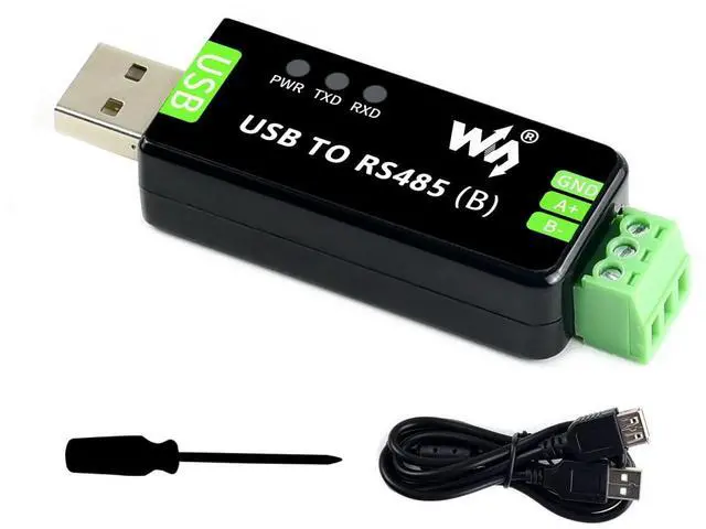 Main image of Industrial USB to RS485 Converter Adapter Original CH343G and SP485EEN Chip,Lightningproof Tube, Resettable Fuse, ESD And TVS Protection Circuits ,Supports Mac, Linux, Android, WinCE, Windows