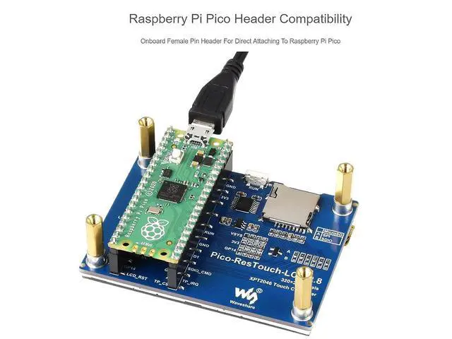 Alt view image 4 of 7 - for Raspberry Pi Pico LCD 2.8inch Touch Display Module 320×240 Resolution 262K Colors Display IPS Screen,Resistive Touch Controller XPT2046, ST7789 Driver, Using SPI Bus