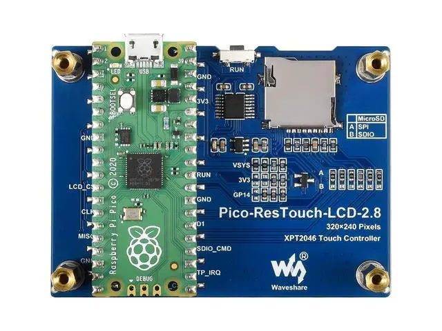 Alt view image 7 of 7 - for Raspberry Pi Pico LCD 2.8inch Touch Display Module 320×240 Resolution 262K Colors Display IPS Screen,Resistive Touch Controller XPT2046, ST7789 Driver, Using SPI Bus