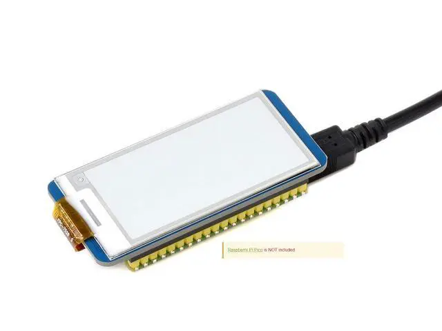 Alt view image 4 of 7 - 2.13inch E-Ink Display HAT 250×122 Pixels Black White Two Color E-Paper Module epaper Screen for Raspberry Pi Pico Microcontroller Board,Support Partial Refresh