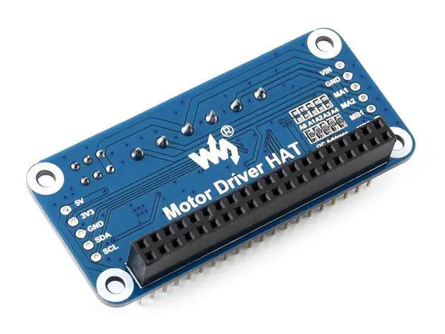 Alt view image 3 of 6 - Motor Driver HAT for Raspberry Pi Zero/Zero W/Zero WH/2B/3B/3B+ Onboard PCA9685 TB6612FNG Driving Two DC Motors I2C Interface 5V 3A