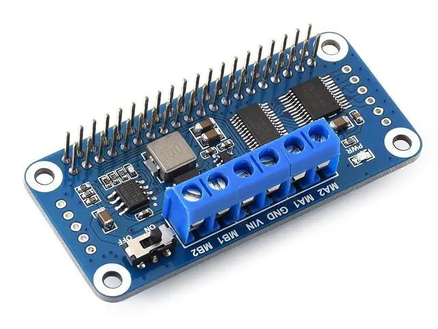 Alt view image 4 of 6 - Motor Driver HAT for Raspberry Pi Zero/Zero W/Zero WH/2B/3B/3B+ Onboard PCA9685 TB6612FNG Driving Two DC Motors I2C Interface 5V 3A