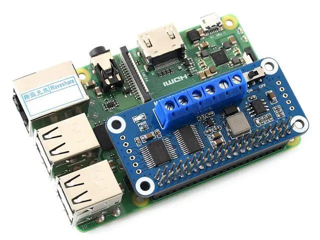 Alt view image 5 of 6 - Motor Driver HAT for Raspberry Pi Zero/Zero W/Zero WH/2B/3B/3B+ Onboard PCA9685 TB6612FNG Driving Two DC Motors I2C Interface 5V 3A