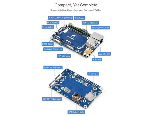 Alt view image 4 of 7 - Mini Base Board (A) Compatible with Raspberry Pi Compute Module 5,Suitable for Evaluating The Raspberry Pi CM5 Or Being Integrated Into End Products