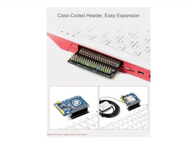 Alt view image 3 of 7 - 40 PIN GPIO Header Adapter Color-Coded Header Expansion Board for Raspberry Pi 400,Easy Expansion
