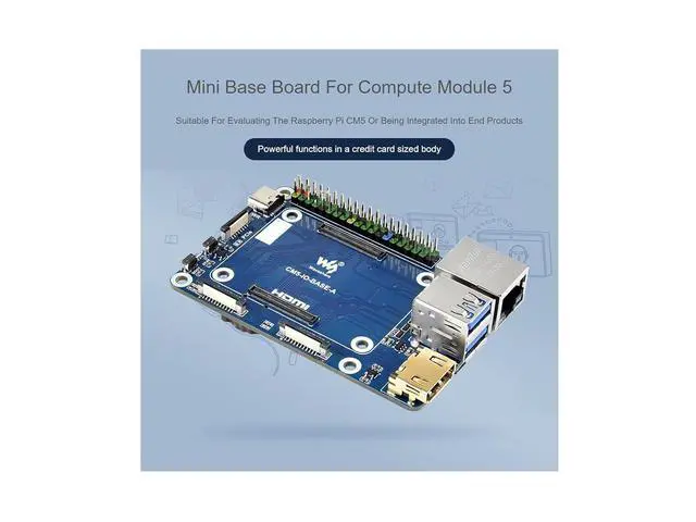 Alt view image 2 of 7 - Mini Base Board (A) Compatible with Raspberry Pi Compute Module 5,Suitable for Evaluating The Raspberry Pi CM5 Or Being Integrated Into End Products