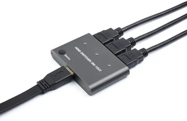 Main image of HDMI Switcher 3 in 1 Out 4K HD HDMI Switcher Splitter,Support 4K/2K@30Hz and 4K/2K (YCbCr420)@60Hz Resolution,HDMI 1.4b,DVI1.0,Compatible with Raspberry Pi, PC, Smartphone