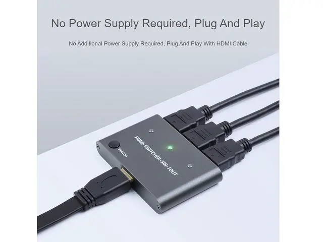 Alt view image 4 of 7 - HDMI Switcher 3 in 1 Out 4K HD HDMI Switcher Splitter,Support 4K/2K@30Hz and 4K/2K (YCbCr420)@60Hz Resolution,HDMI 1.4b,DVI1.0,Compatible with Raspberry Pi, PC, Smartphone