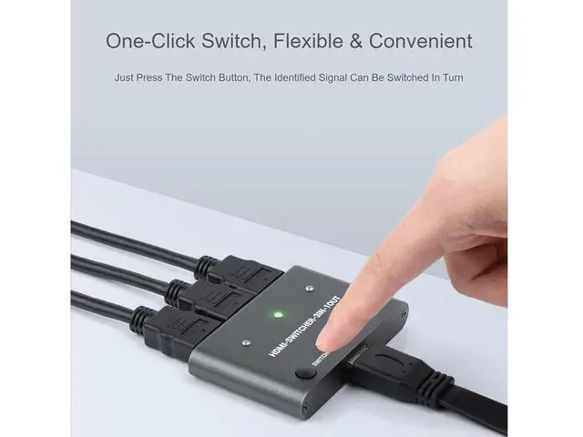 Alt view image 3 of 7 - HDMI Switcher 3 in 1 Out 4K HD HDMI Switcher Splitter,Support 4K/2K@30Hz and 4K/2K (YCbCr420)@60Hz Resolution,HDMI 1.4b,DVI1.0,Compatible with Raspberry Pi, PC, Smartphone