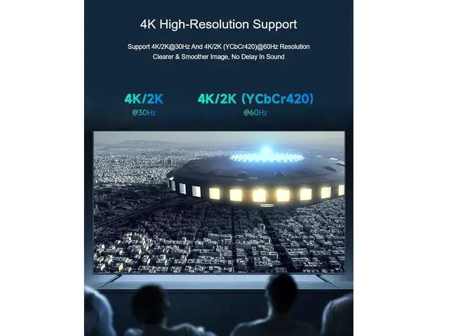 Alt view image 5 of 7 - HDMI Switcher 3 in 1 Out 4K HD HDMI Switcher Splitter,Support 4K/2K@30Hz and 4K/2K (YCbCr420)@60Hz Resolution,HDMI 1.4b,DVI1.0,Compatible with Raspberry Pi, PC, Smartphone