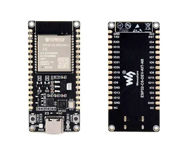 Alt view image 2 of 7 - ESP32-C6 Microcontroller WiFi 6 Development Board Onboard ESP32-C6-WROOM-1-N8 with RISC-V 32-bit Sngle-core Processor, WiFi 6+Bluetooth 5+IEEE 802.15.4 Wireless Communication