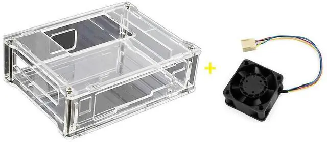 Main image of for Jetson Nano Case with Fan Acrylic Clear Case Enclosure 5V PWM Cooling Fan Strong Cooling Air with 4PIN Reverse-Proof Connector