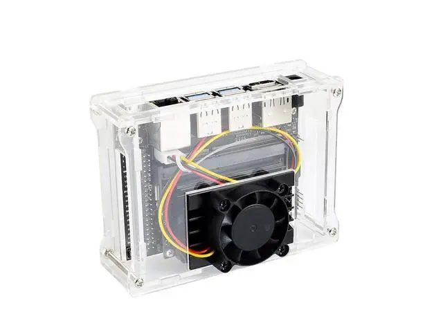 Alt view image 6 of 7 - for Jetson Nano Case with Fan Acrylic Clear Case Enclosure 5V PWM Cooling Fan Strong Cooling Air with 4PIN Reverse-Proof Connector