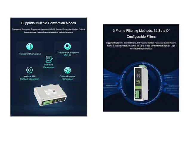 Alt view image 7 of 7 - CAN FD Protocol Converter,CAN FD and RS232/RS485 Bidirectional Converter,Supports CAN FD to RS232 or RS485, RS232 or RS485 to CAN FD Conversion,Supports CAN 2.0A/2.0B Protocols
