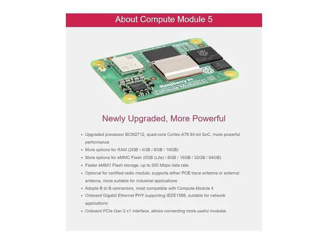 Alt view image 4 of 7 - Nano Base Board (A) for Raspberry Pi Compute Module 5 Lite/eMMC,CM5 Mini Expansion Board,Integrate Multiple Peripheral Interfaces