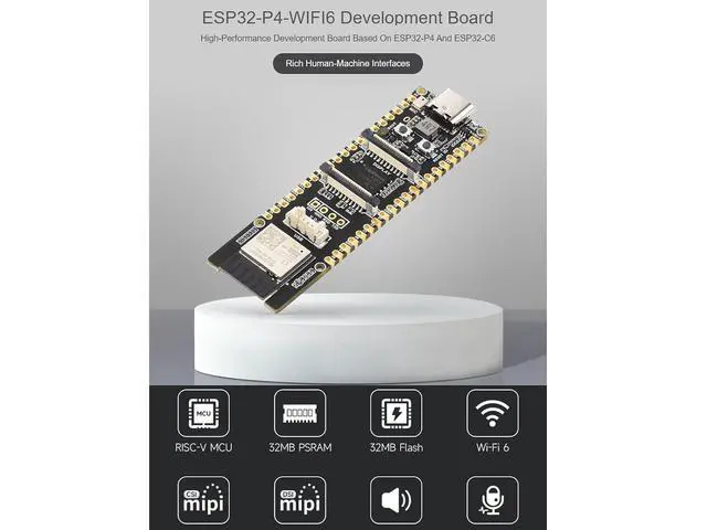 Alt view image 2 of 7 - ESP32-P4-WIFI6 Development Board Based On ESP32-P4 with Integrated ESP32-C6 Supports Wi-Fi 6 and Bluetooth 5,RISC-V 32-bit Dual-core and Single-core Processors
