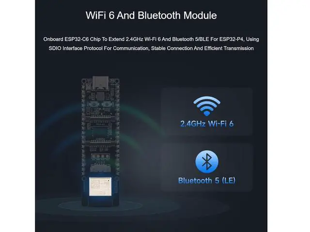 Alt view image 4 of 7 - ESP32-P4-WIFI6 Development Board Based On ESP32-P4 with Integrated ESP32-C6 Supports Wi-Fi 6 and Bluetooth 5,RISC-V 32-bit Dual-core and Single-core Processors