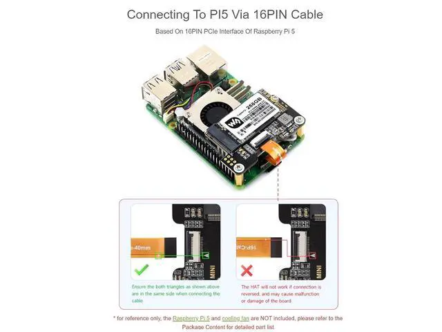 Alt view image 3 of 7 - PCIe to M.2 Mini Adapter Board for Raspberry Pi 5,PCIe to M.2 Adapter Support M.2 NVMe SSD 2230 2242,Supports Gen2 and Gen3 Modes