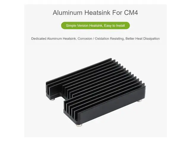 Alt view image 4 of 7 - Aluminum Alloy Heatsink B Compatible with Raspberry Pi Compute Module 4 CM4 Motherboard CM4 Base Board,with Antenna Notch