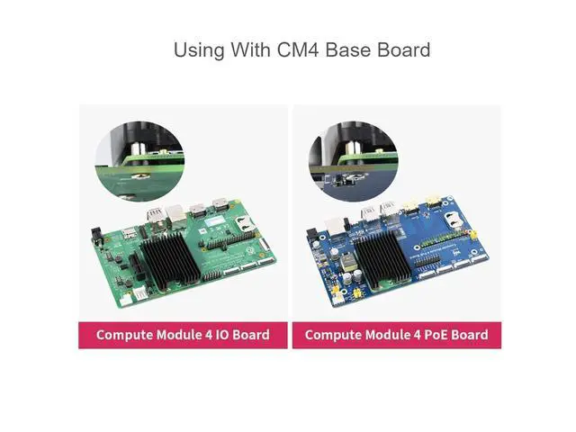 Alt view image 7 of 7 - Aluminum Alloy Heatsink B Compatible with Raspberry Pi Compute Module 4 CM4 Motherboard CM4 Base Board,with Antenna Notch