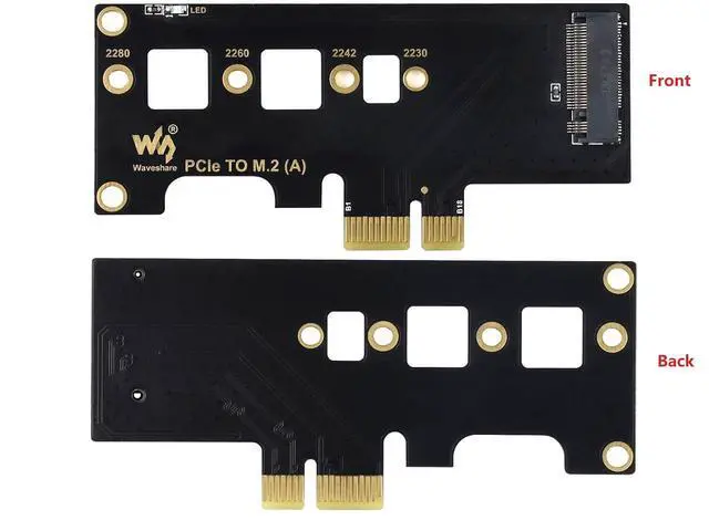 Alt view image 2 of 7 - NVMe Adapter M.2 SSD PCIe Adapter to PCI-e x4/x8/x16 Adapter Card Support M.2 (M Key) NVMe SSD 2230 2242 2260 2280 Compatible with Raspberry Pi Compute Module 4