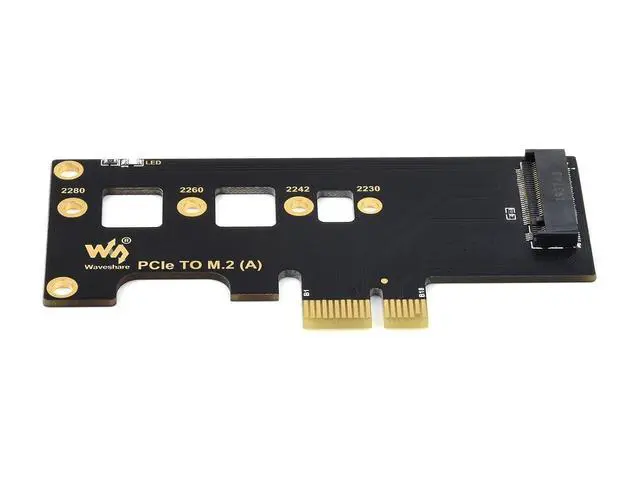 Alt view image 3 of 7 - NVMe Adapter M.2 SSD PCIe Adapter to PCI-e x4/x8/x16 Adapter Card Support M.2 (M Key) NVMe SSD 2230 2242 2260 2280 Compatible with Raspberry Pi Compute Module 4