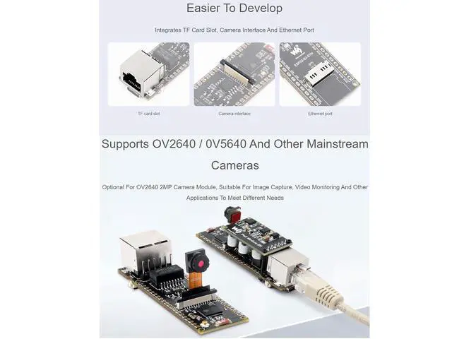 Alt view image 5 of 7 - ESP32-S3 ETH Development Board Based on ESP32-S3R8,ESP32 S3 Ethernet Module, 10/100Mbps RJ45 Ethernet Port,Support Wi-Fi & Bluetooth,Dual Core Processor