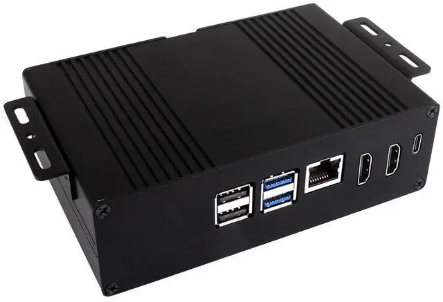 Main image of Multi-Functional All-in-one Mini-Computer Kit Designed for Raspberry Pi 5,Aluminum Alloy Case+Pi5 HDMI and Type-C Adapter+PCIe to M.2 Board
