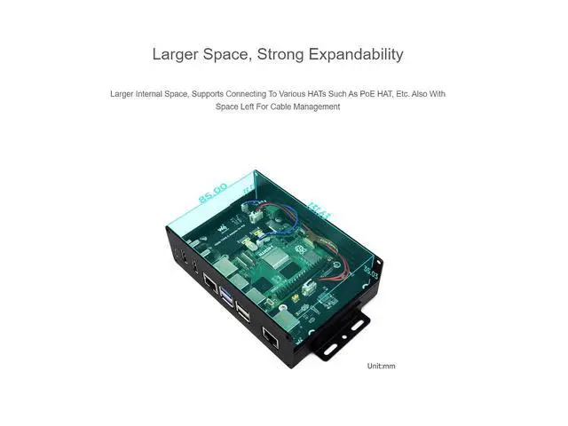 Alt view image 5 of 7 - Multi-Functional All-in-one Mini-Computer Kit Designed for Raspberry Pi 5,Aluminum Alloy Case+Pi5 HDMI and Type-C Adapter+PCIe to M.2 Board