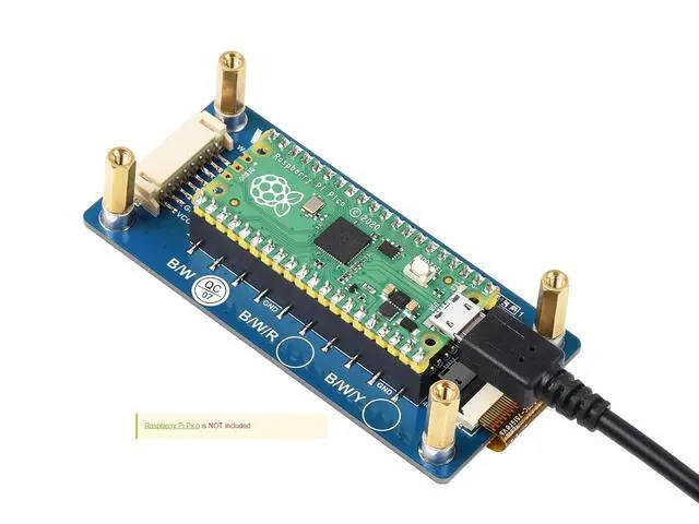 Alt view image 7 of 7 - 2.9inch E-Ink Display HAT 296×128 Pixels Black White Two Color E-Paper Module epaper Screen for Raspberry Pi Pico Microcontroller Board,SPI Interface,Support Partial Refresh