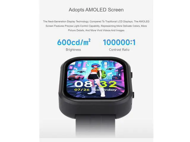 Alt view image 3 of 7 - ESP32-S3 2.06inch AMOLED Touch Watch Development Board Based on ESP32-S3R8 Microcontroller(Not Include Battery), Supports Offline Voice Recognition and AI Speech Interaction