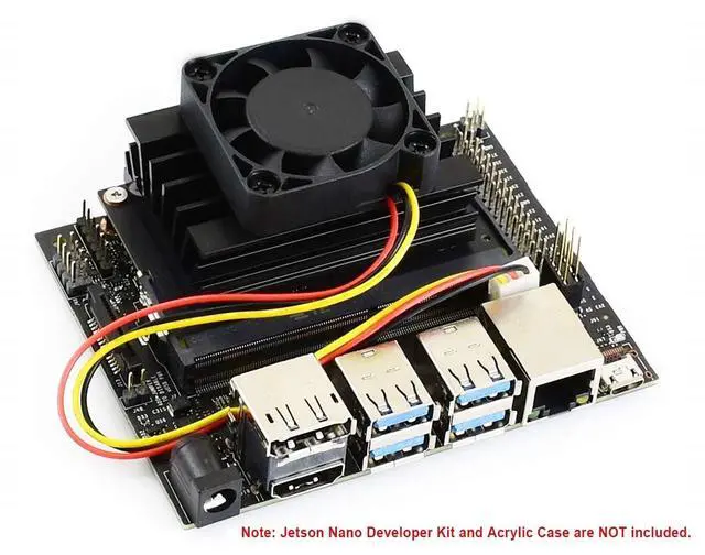 Alt view image 7 of 7 - 2 Pack Dedicated DC 5V Cooling Fan Compatible with NVIDIA Jetson Nano Developer Kit and B01 Version 3PIN Reverse-Proof Connector 40mm×40mm×10mm Fan