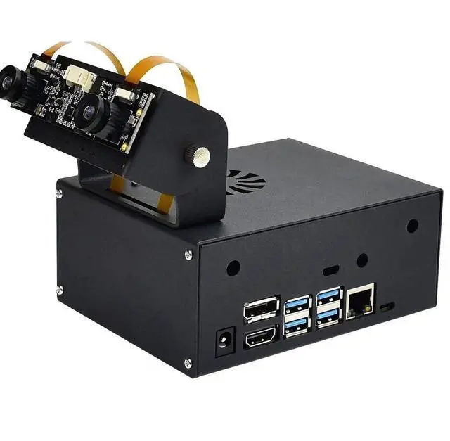 Alt view image 6 of 7 - Metal Case (C) Enclosure for Jetson Nano Developer Kit and B01 Version with Camera Holder,Reset,Power Buttons Compatible IMX219 Series Camera,Wireless-AC8265,Cooling Fan