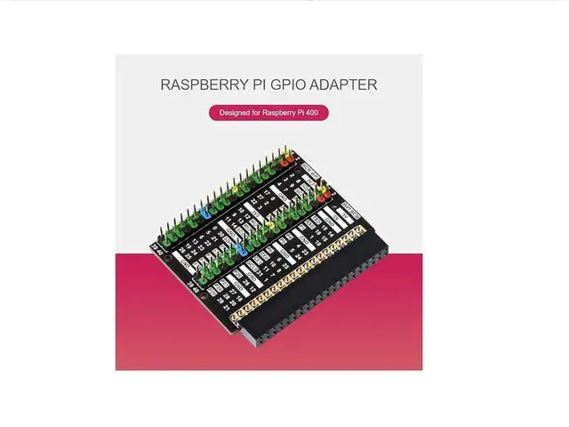 Alt view image 2 of 7 - 2X 40 PIN GPIO Header Adapter Color-Coded Header Expansion Board for Raspberry Pi 400,Easy Expansion